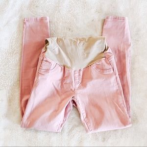 Indigo blue maternity skinny jeans pink size L